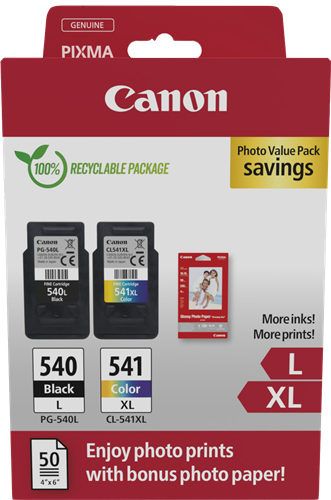 Canon PG-540L+CL-541XL nero / differenti colori Value Pack