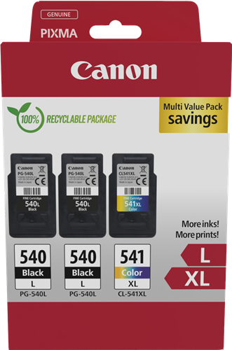 Canon PG-540L+CL-541XL Pack Preto / várias cores