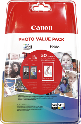 Canon PIXMA MG3650 Weiss PG-540L+CL-541XL Photo