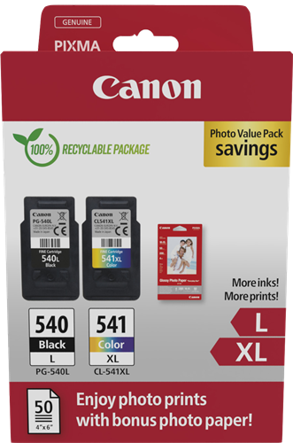 Canon PG-540L+CL-541XL Preto / várias cores Value Pack