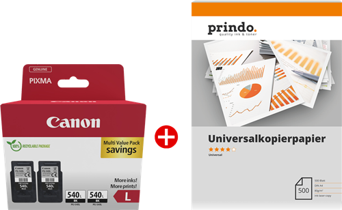 Canon PG-540L Twin MCVP Preto / Branco Value Pack
