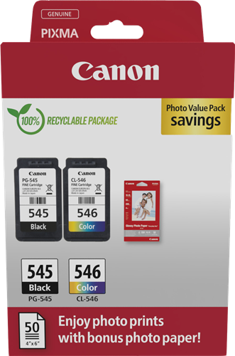 Canon PG-545 + CL-546 Preto / várias cores / Branco Value Pack