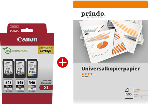 Canon PG-545XL+CL-546XL MCVP Preto / várias cores / Branco Value Pack