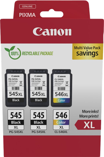 Canon PG-545XL + CL-546XL Photo Noir(e) / Plusieurs couleurs Value Pack