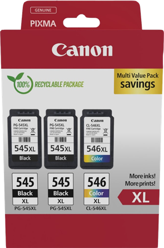 Canon PG-545XL+CL-546XL Pack Preto / várias cores