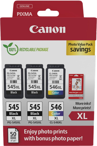 Canon PG-545XL+CL-546XL Preto / várias cores / Branco Value Pack