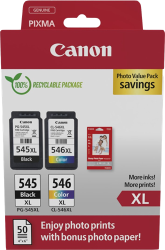 Canon PG-545XL + CL-546XL Preto / várias cores Value Pack