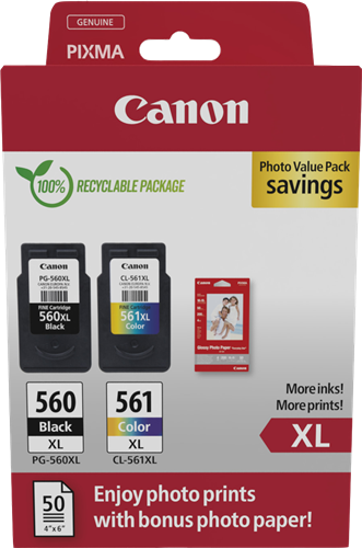 Canon PG-560XL+CL-561XL black / more colours value pack