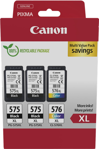 Canon PG-575XL+CL-576XL Pack Preto / várias cores