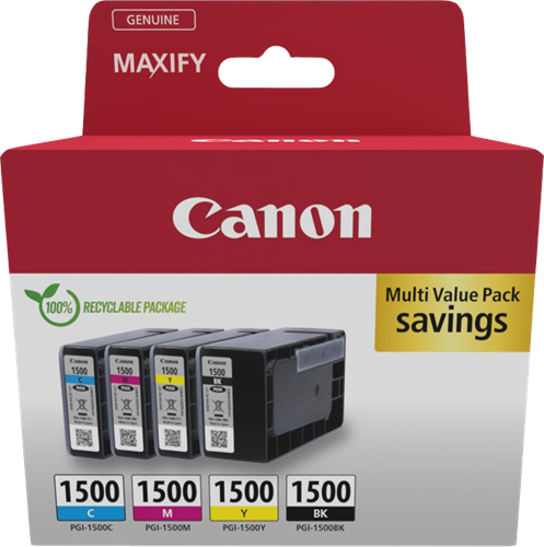 Canon PGI-1500 Pack Preto / Cyan / Magenta / Amarelo