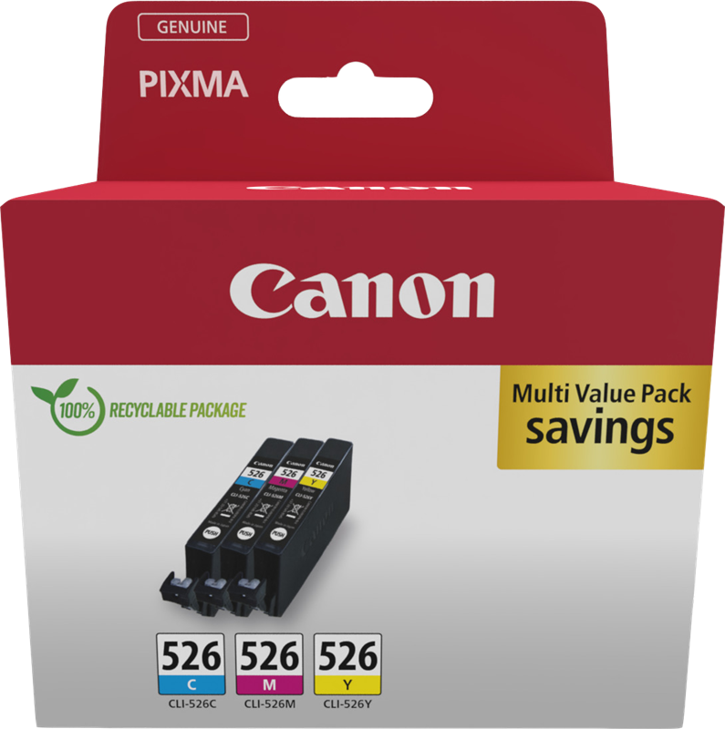 Canon CLI-526 Multipack Cyan / (4541B018) Magenta / Gelb