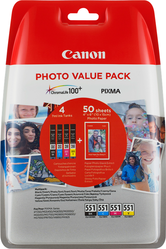 Canon PIXMA iX6850 CLI-551 Photo Value Pack