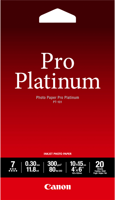 Canon Fotopapier Pro Platinum 10x15cm Weiss