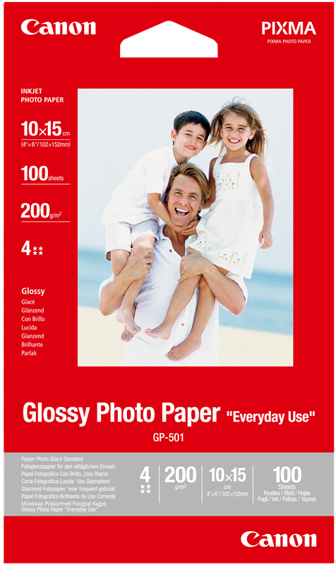 Canon Glossy Fotopapier "Everyday Use" 10 x 15 cm Weiss