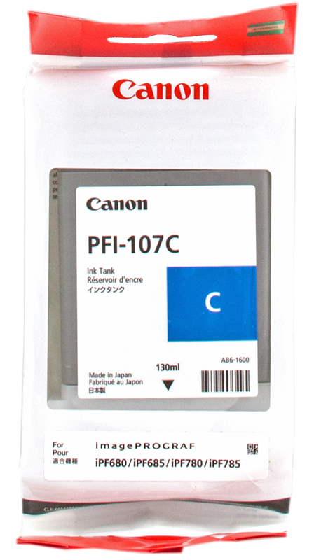Canon PFI-107c cyan ink cartridge (6706B001)