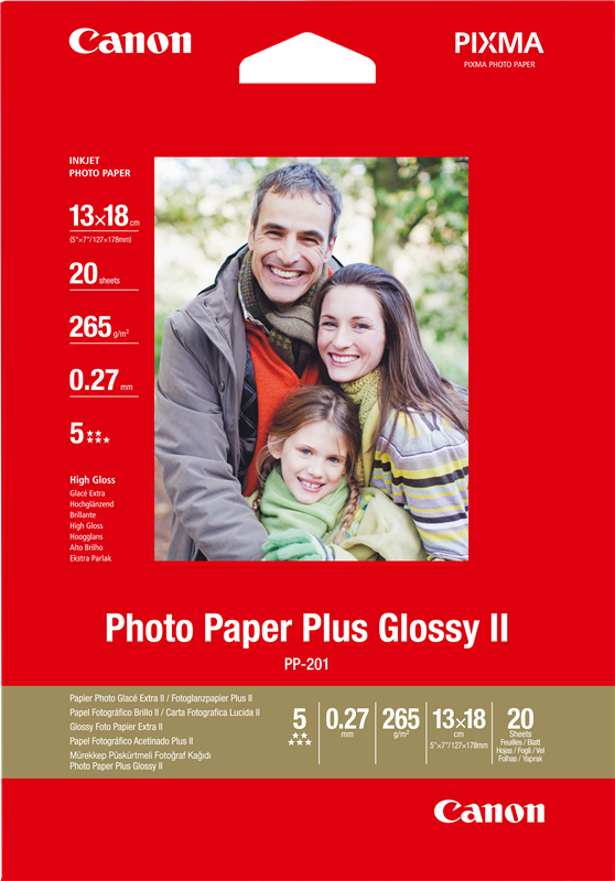 Canon Photo Paper Plus Glossy2 13x18cm Bianco