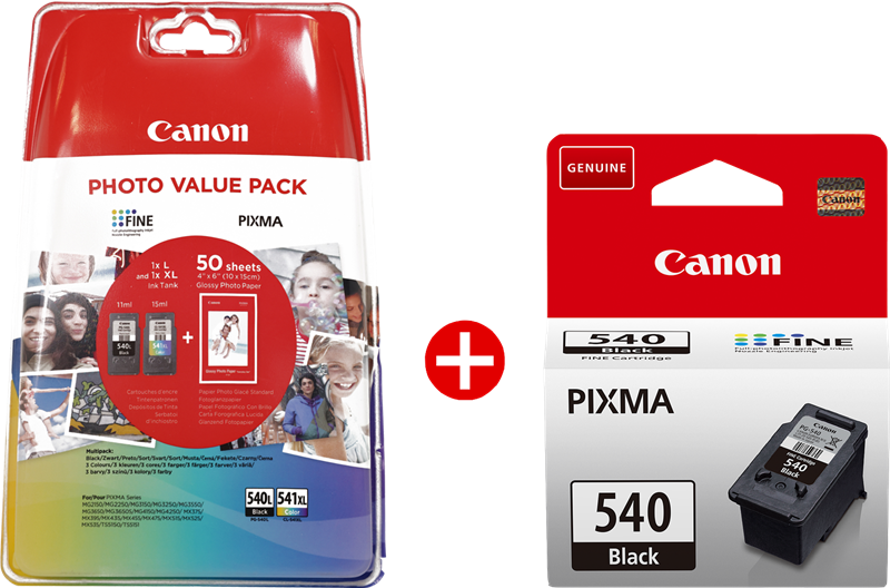 Susurro Ondular Molestia Canon PROMO PG-540L/CL-541XL Photo Value Pack/PG-540 negro / varios colores  / negro Value Pack | toner24.es