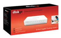 D-Link GO-SW-8G 8-Port Gigabit Easy Desktop Switch Weiss