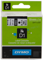 DYMO Fita rotuladora Preto sobre branco