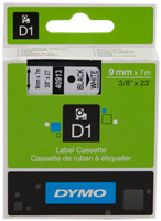 DYMO Fita rotuladora Preto sobre branco