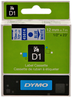DYMO tape Blauw op wit