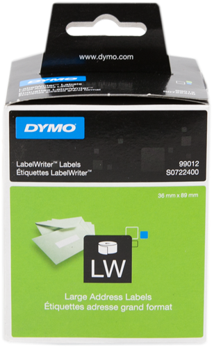 DYMO 99012 Etiquetas de dirección 89x36mm Blanco