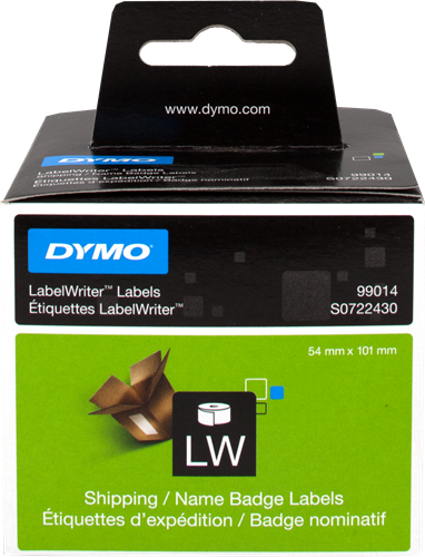 Dymo 1976414 étiquettes compatibles, 102mm x 59mm, 50 étiquettes, blanches,  permanentes (Polypropylène / plastique)