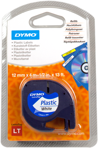 DYMO Fita rotuladora Preto sobre branco