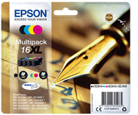 Epson 16 XL Pack Preto / Cyan / Magenta / Amarelo