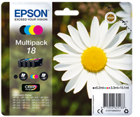 Epson 18 Multipack zwart / cyan / magenta / geel