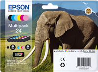 Epson 24 Pack Preto / Cyan / Magenta / Amarelo / Cyan (claro) / Magenta (claro)