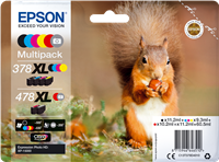 Epson 378XL+478XL Pack Preto / Cyan / Magenta / Amarelo / Vermelho / Gris