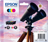Epson 502 Pack Preto / Cyan / Magenta / Amarelo