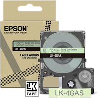 Epson LK-4GAS Fita rotuladora GrissobreVerde claro