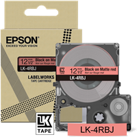 Epson LK-4RBJ Schriftband Schwarz auf Rot