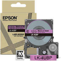 Epson LK-4UBP Fita rotuladora PretosobreVioleta