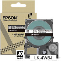 Epson LK-4WBJ tape black on White