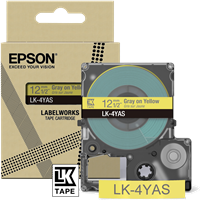 Epson LK-4YAS Fita rotuladora GrissobreAmarelo
