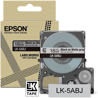 Epson LK-5ABJ Schriftband Schwarz auf Grau