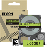 Epson LK-5GBJ tape black on Green