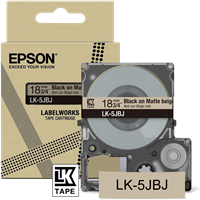 Epson LK-5JBJ Schriftband Schwarz auf Beige