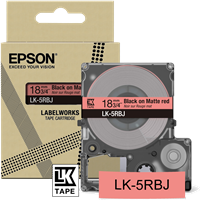 Epson LK-5RBJ Schriftband Schwarz auf Rot