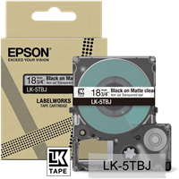 Epson LK-5TBJ Cinta mecanográfico negrosobreTransparente