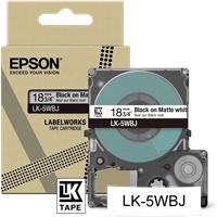 Epson LK-5WBJ tape black on White