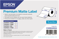 Epson Premium Matte Label - 76 x 51mm Weiss