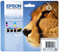 Epson T0715 Černá / tyrkysová / purpurová / žlutý