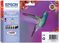 Epson T0807 Pack Preto / Cyan / Magenta / Amarelo / Cyan (claro) / Magenta (claro)
