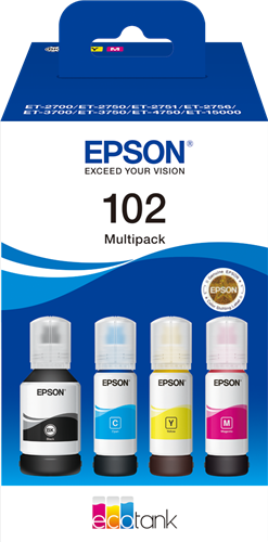 Epson 102 Pack Preto / Cyan / Magenta / Amarelo