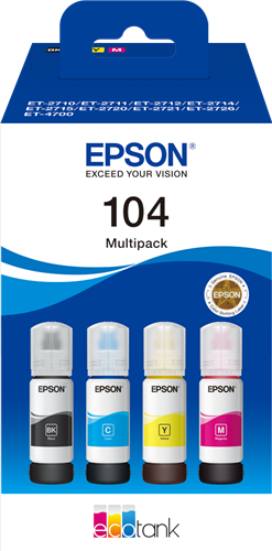Epson 104 Pack Preto / Cyan / Magenta / Amarelo