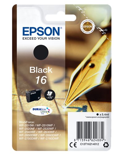 Epson 16 Preto Cartucho de tinta